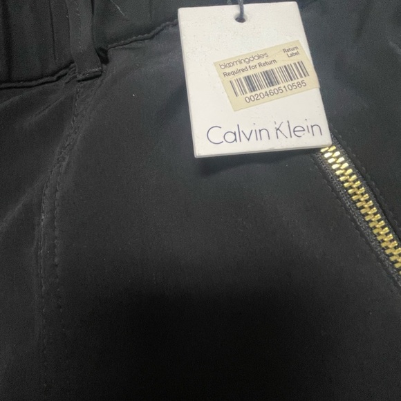 Calvin Klein Black Joggers with Gold Zippers - Picture 2 of 6